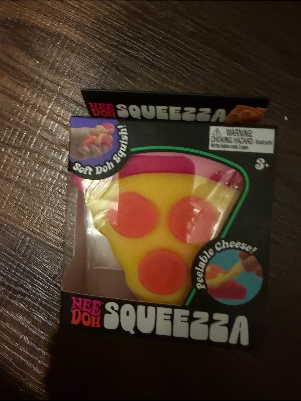 NeeDoh Squeezza Pizza Stress Toy - pink - new and authentic